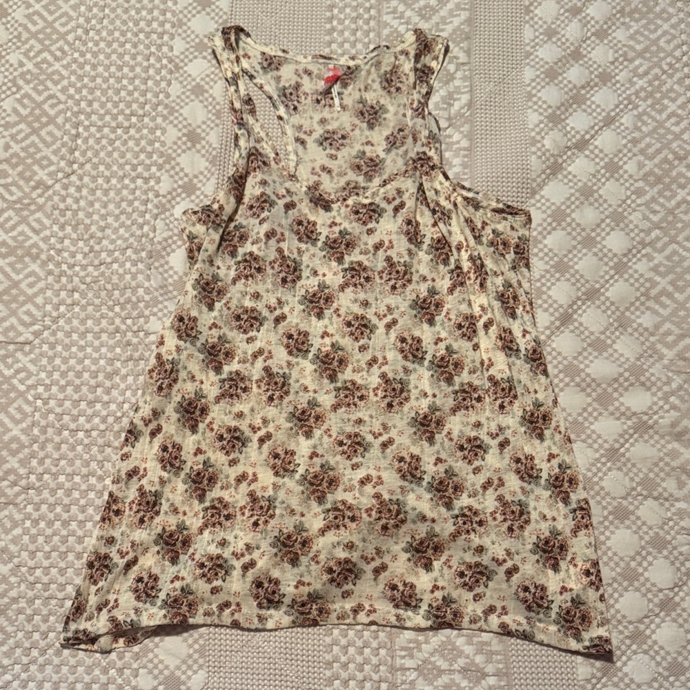 Floral Free People Tunic Tank